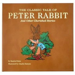Graphic Image - Peter Rabbit Tan Leather Book