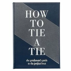 Graphic Image - How To Tie A Tie Navy Bonded Leather Book