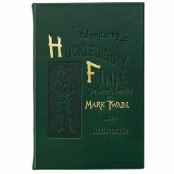 Graphic Image - Huckleberry Finn Green Leather Book