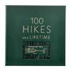 Graphic Image - 100 Hikes Of A Lifetime Green Leather Book